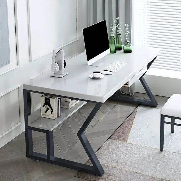 Desk 120 x60x 75 cm - white and black - AZ1314