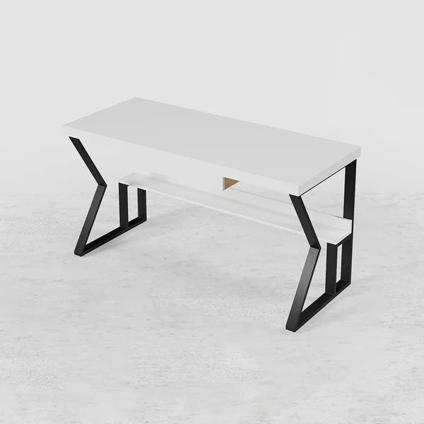 Desk 120 x60x 75 cm - white and black - AZ1314