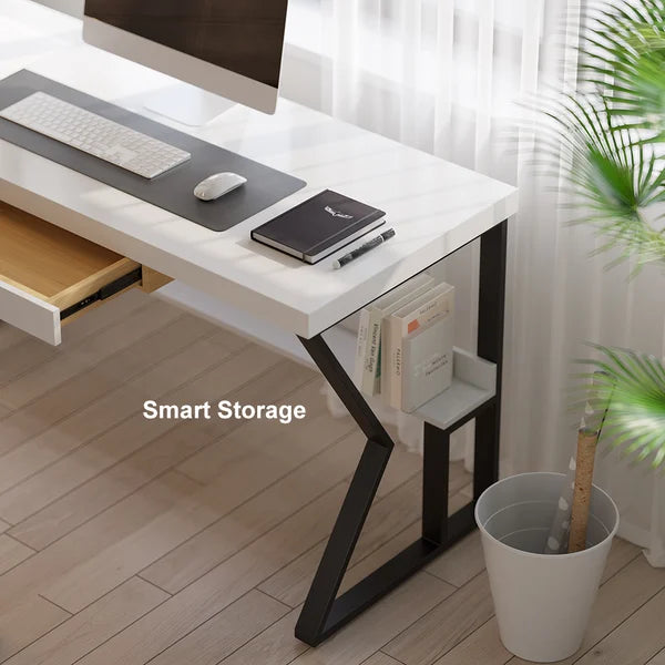 Desk 120 x60x 75 cm - white and black - AZ1314