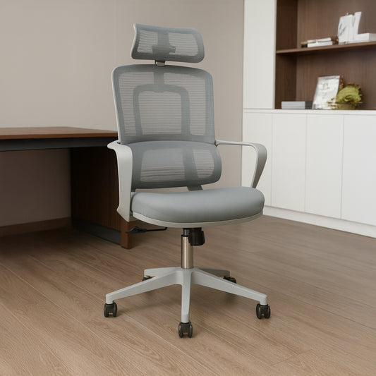 كرسي مكتب عصري بمقاس 120×54×65 سم - رمادي - الموديل: 007-2