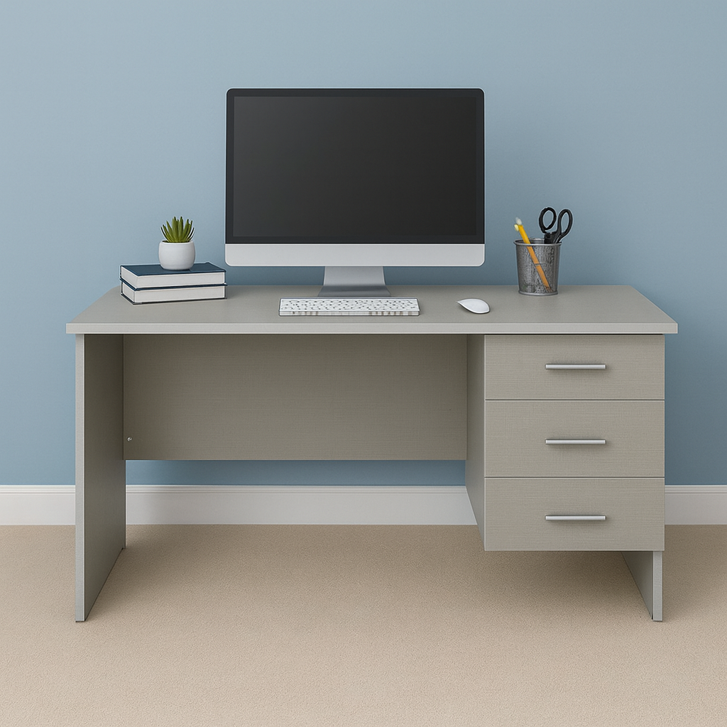 Desk 140 x 80 x 75 cm - Grey - AZ50015