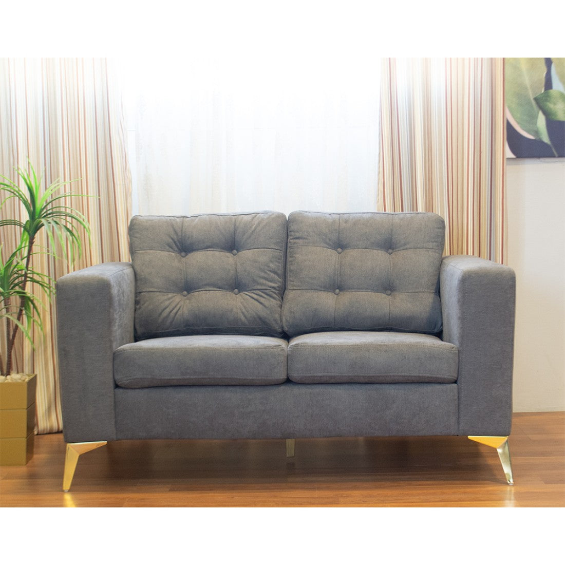 Modern Sofa Set 3 Pieces (Beech Wood, Plywood, Pine) – Color: Dark Gray – dark gray - izel