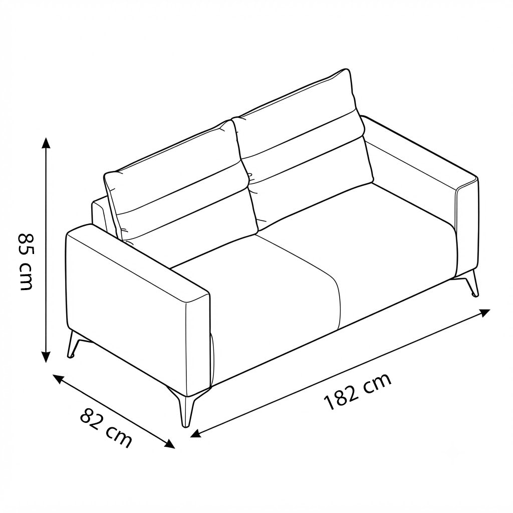 3 Seater Sofa – Black - HC301