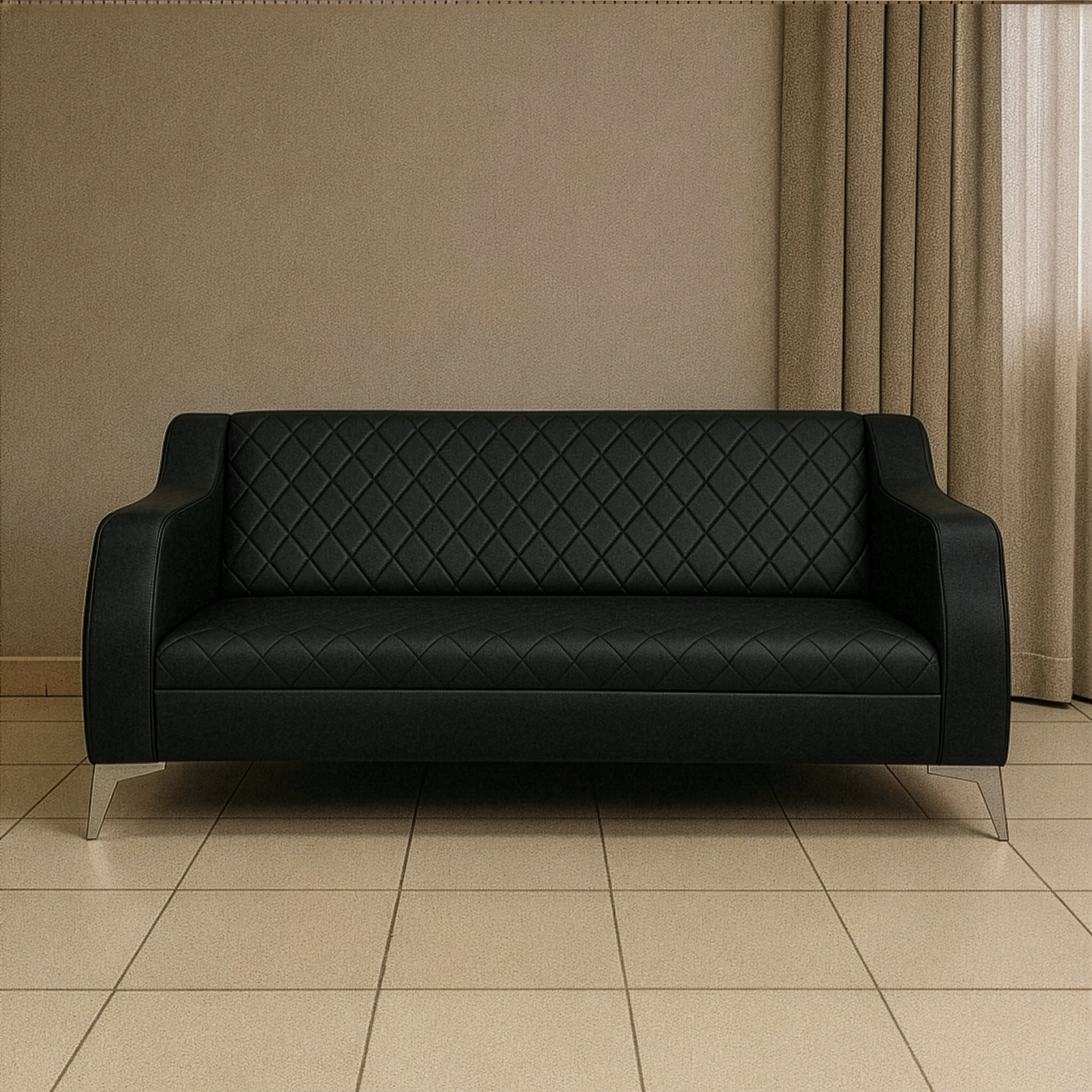 كنبة 3 مقعد – أسود - HC304