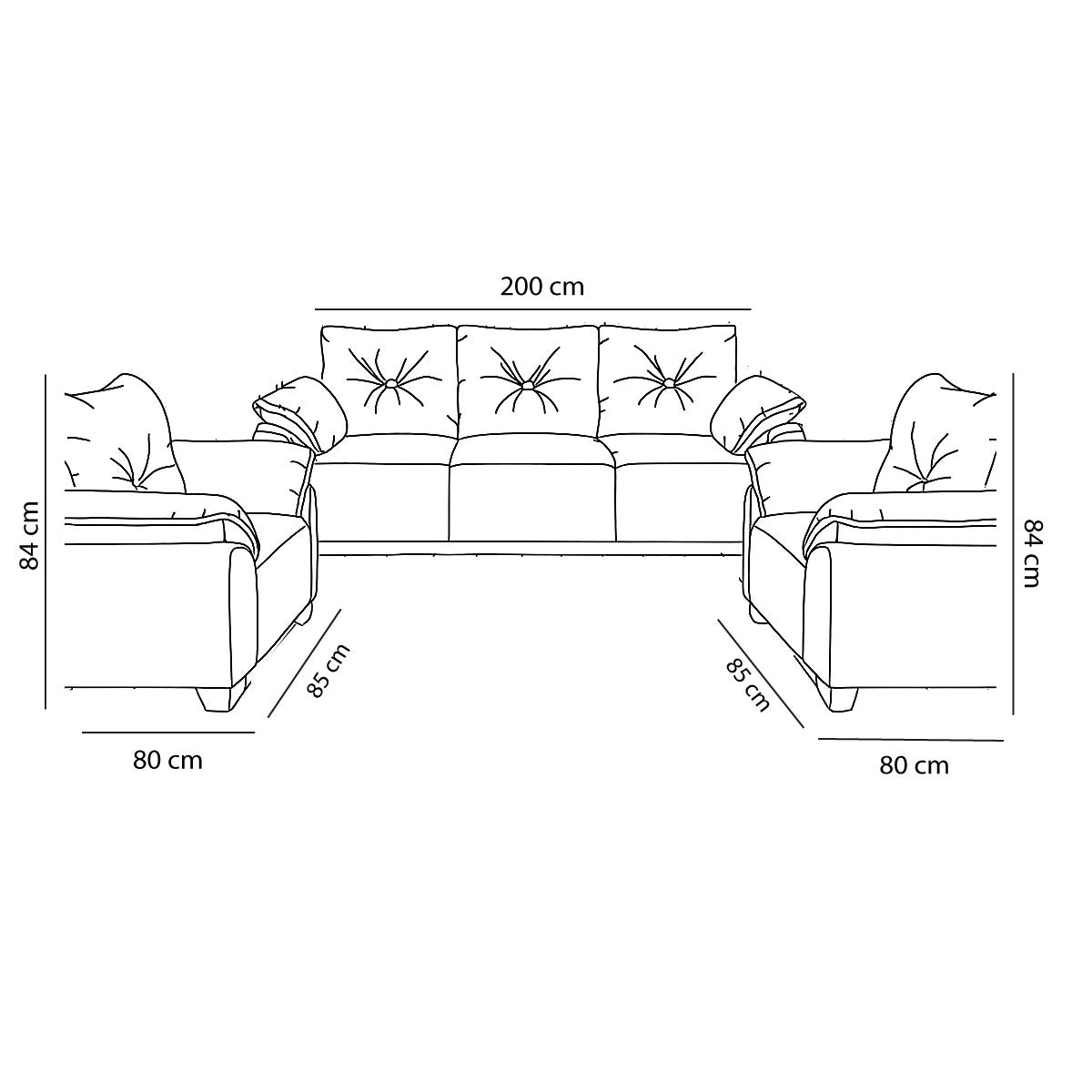 Office Sofa Set – Yellow - Tawar