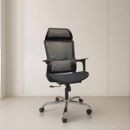 كرسي مكتب ظهر عالي 137×60×58 سم - أسود - 834A