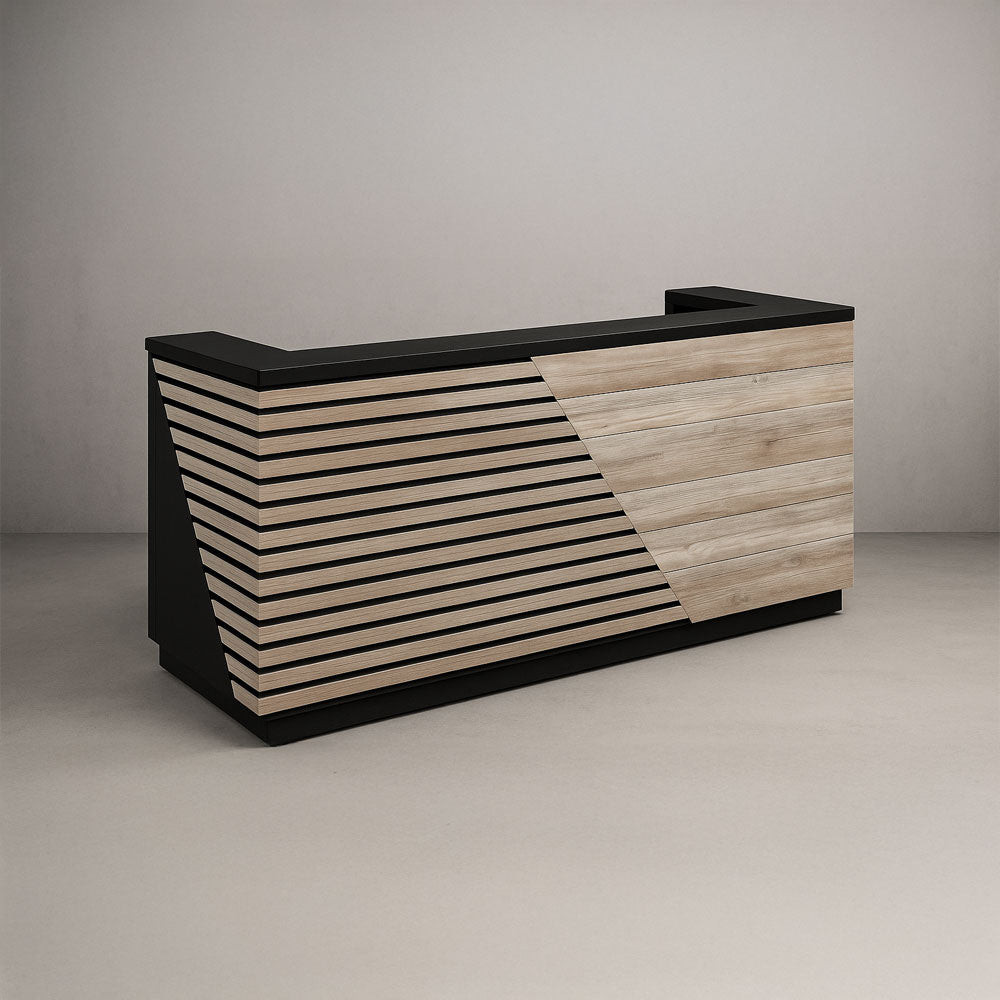 Reception Table 115 x 200 x 60 cm - Brown and Wooden - AZ111200