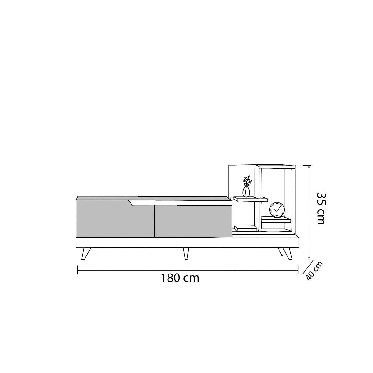 TV Table, 180 × 40 × 35 cm - MOD - AZ3008