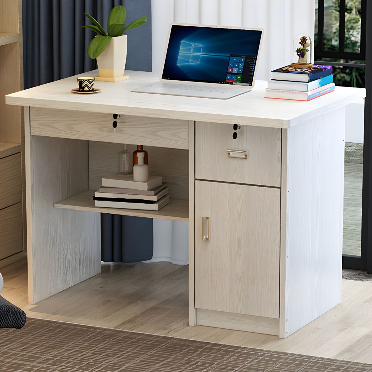 Desk 100 x 50 x 75 cm - White - AZ1065