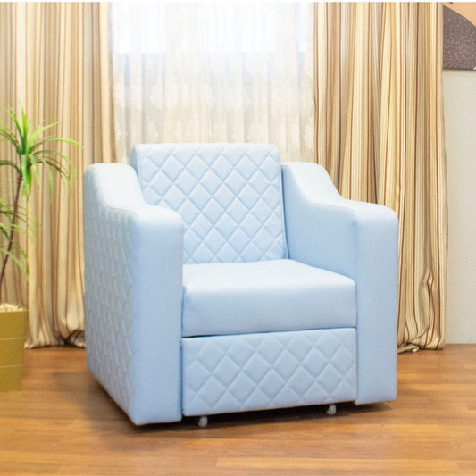 كرسي سرير (شاسيه معدني، قماش كتان، إسفنج فائق النعومة بكثافة 30)