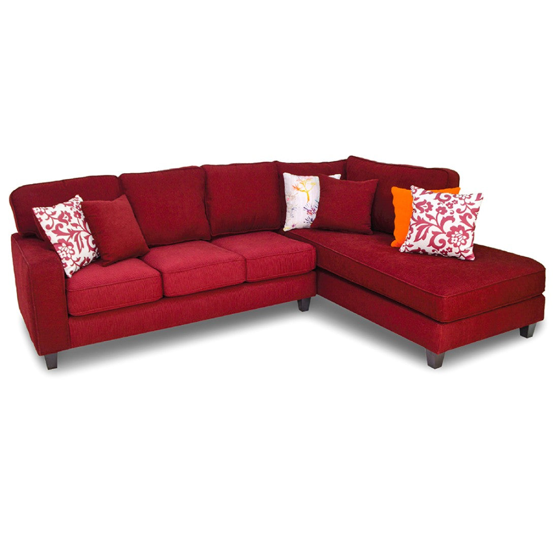 Home Corner Sofa (MDF, Plywood) – Maroon – Loura