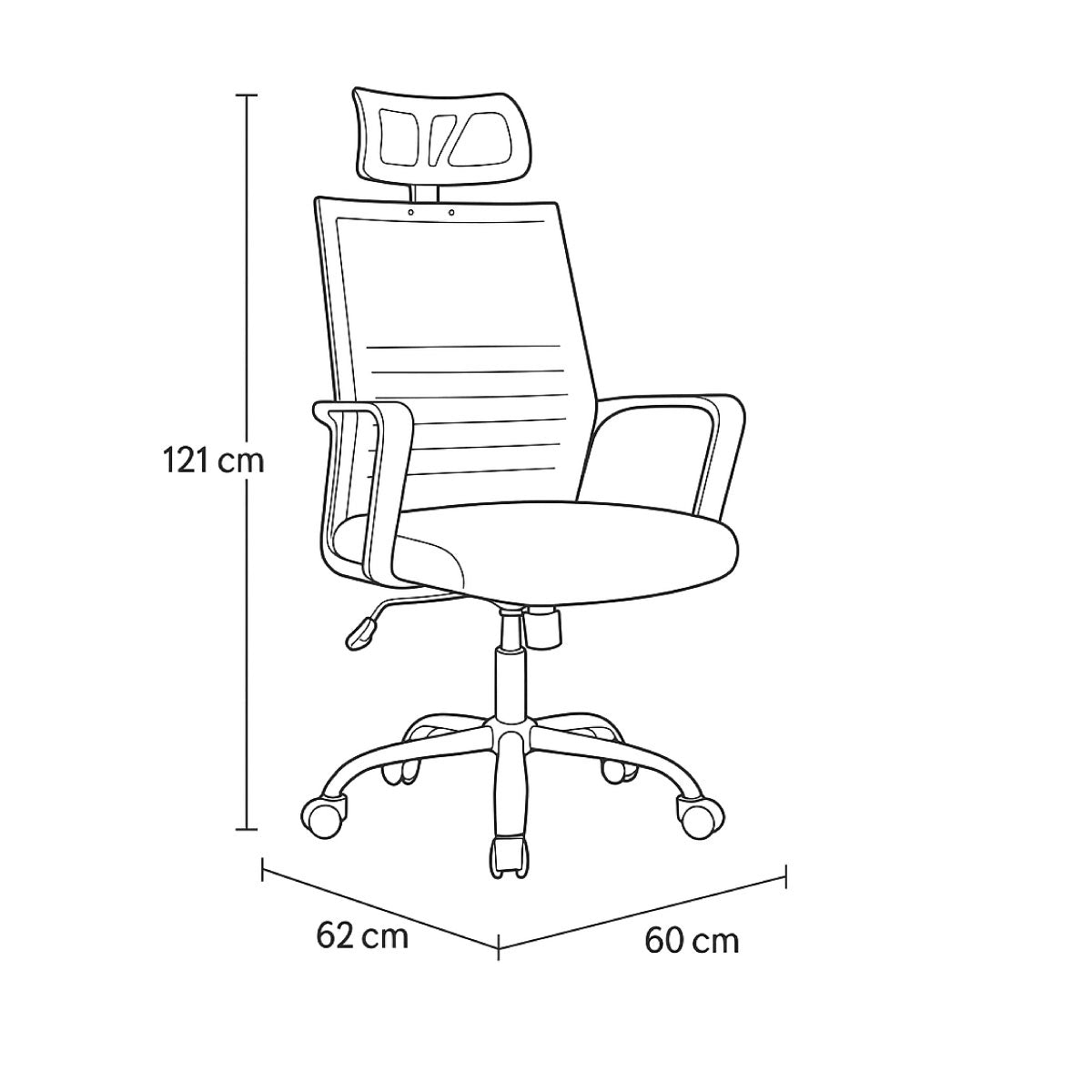 Modern Office Chair 121*60*62 cm - Black - 18890