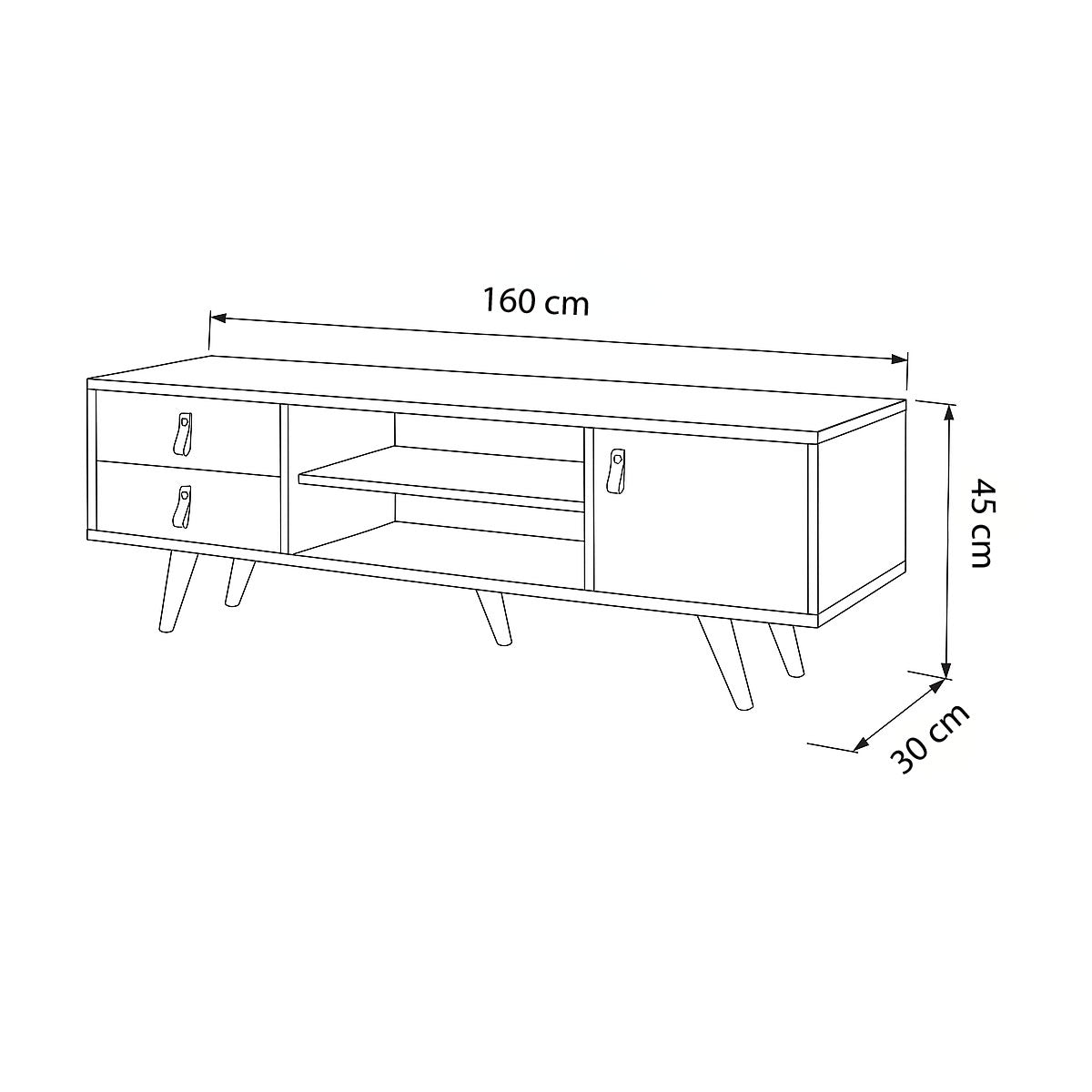 TV Table, 160 × 30 × 45 cm - MOD - AZ30011