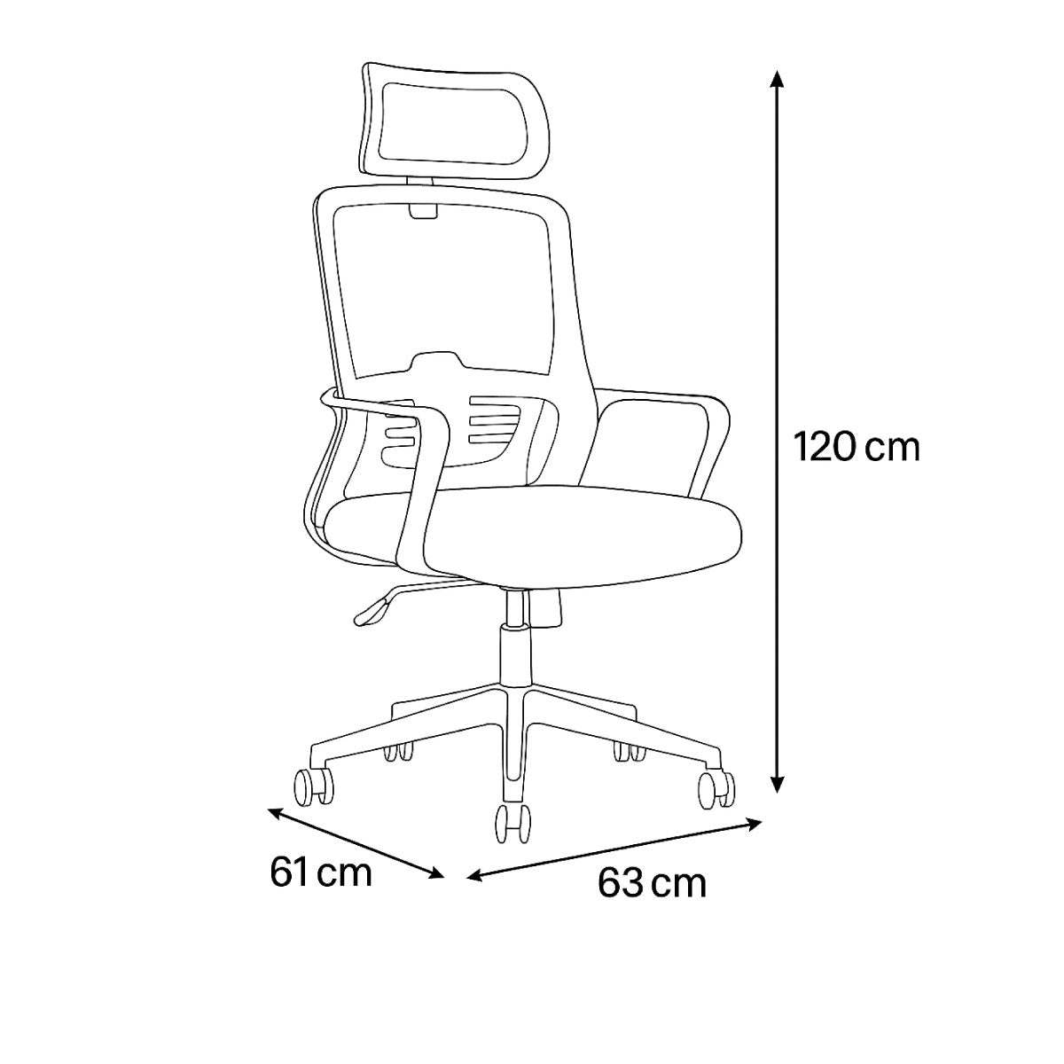 Modern Office Chair 120*63*61 cm - Grey - Z 853