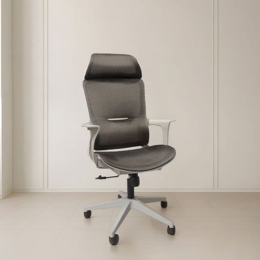 كرسي مكتب ظهر عالي 137×60×58 سم - رمادي - 834AG