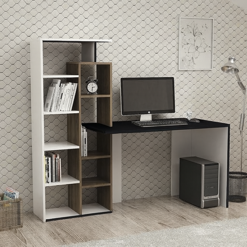 مكتب بمقاس 120 × 60 × 75 سم - خشبي وأبيض - AZ1181