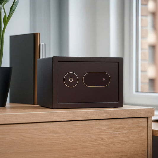 خزينة معدن - أسود - 25 × 35 × 25 سم