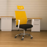 Modern Office Chair 121*60*62 cm - Yellow & Black - Model 18890