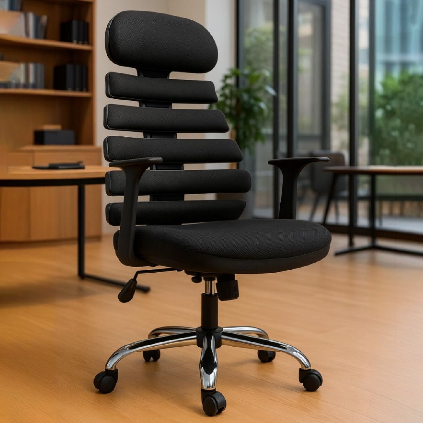 High Back Office Chair 120 x 64 x 63 cm - BLACK- Zebra
