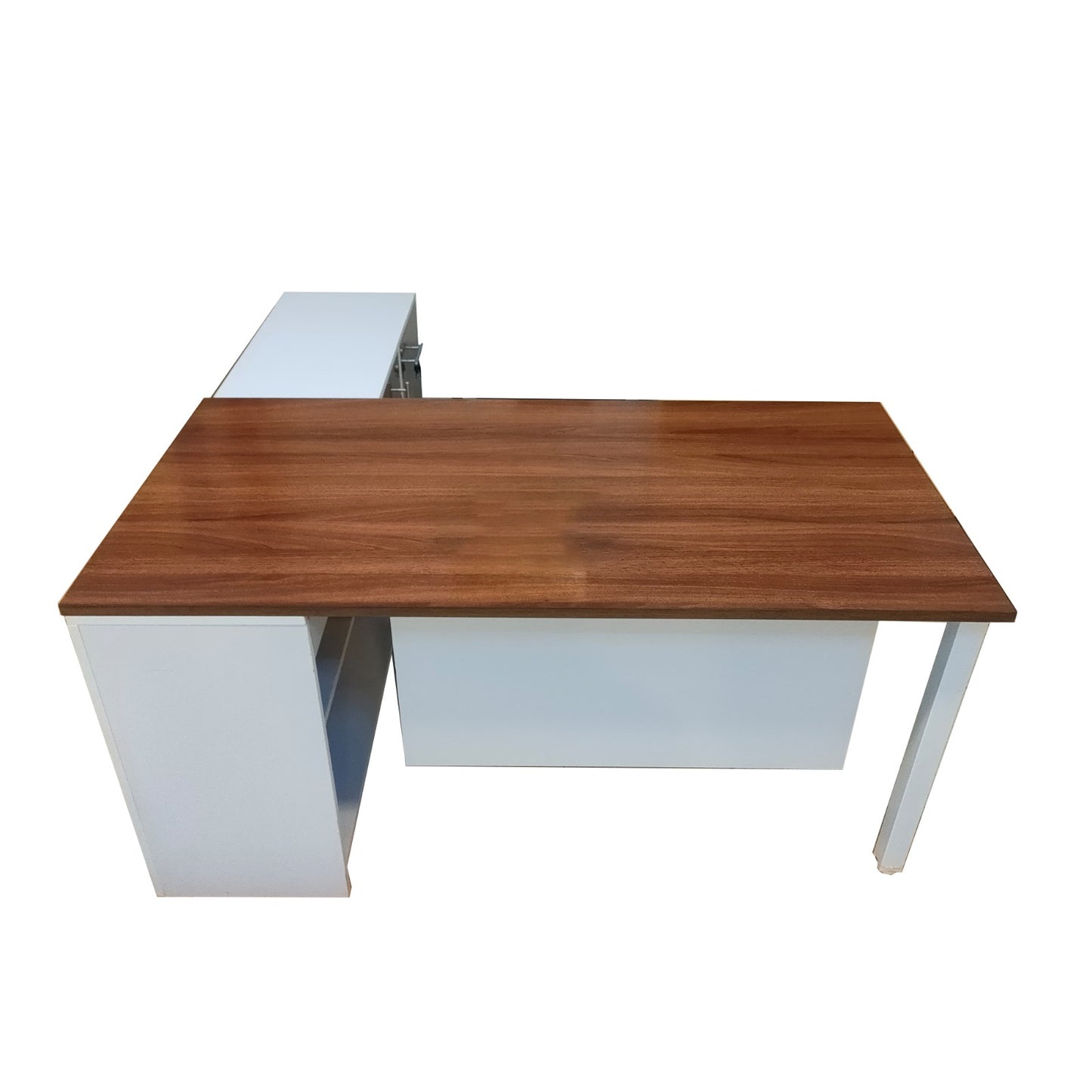 مكتب 160 × 80 × 75 سم - بني وأبيض - AZ50017