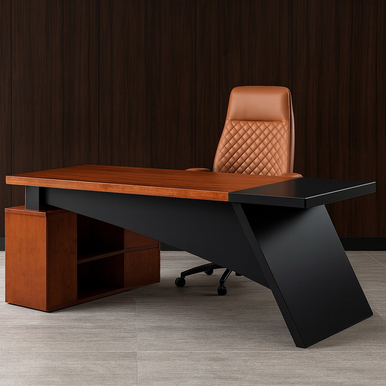 Desk 200 x 80 x 75 cm - Brown- AZ50022