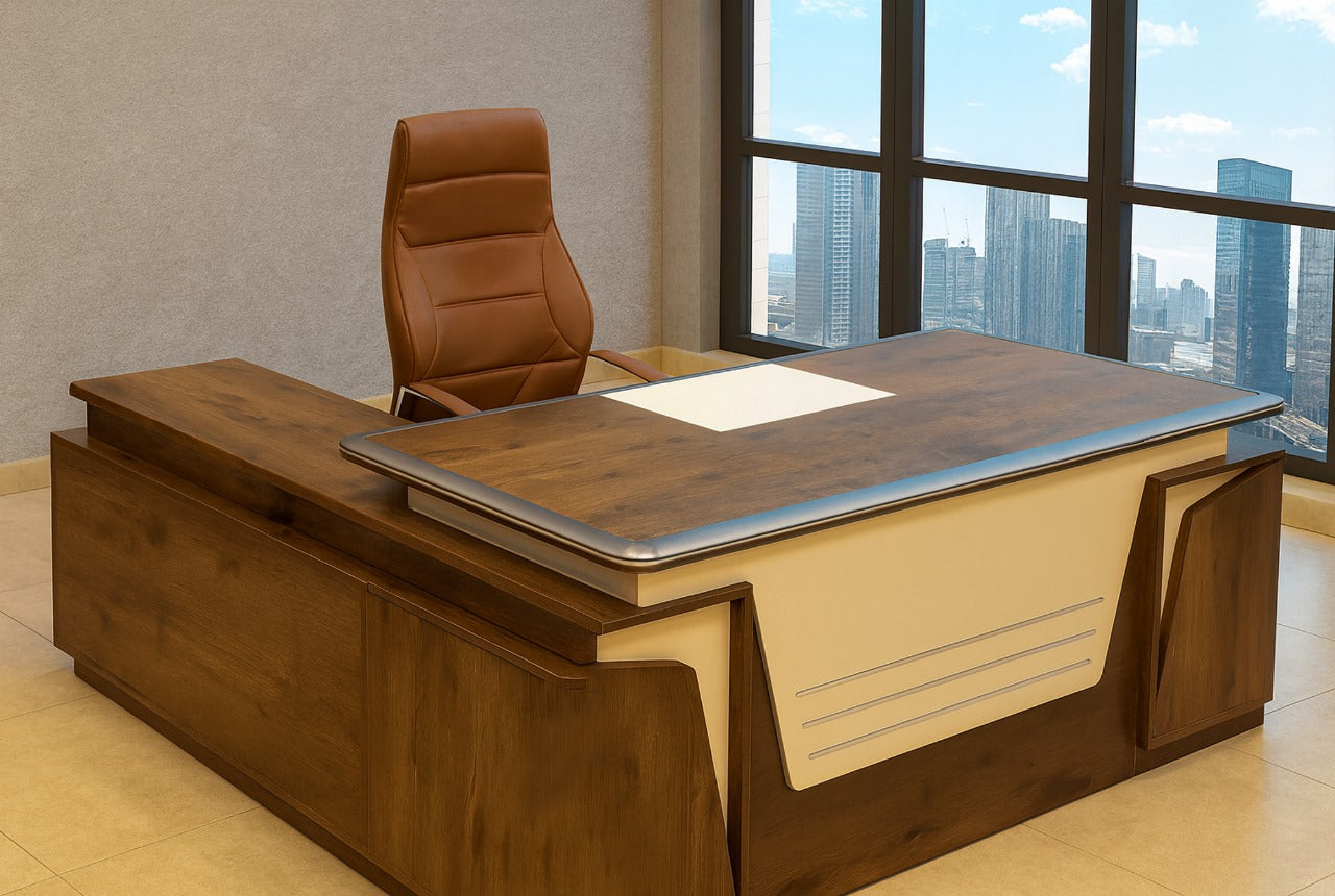 مكتب 200 × 80 × 75 سم - بني - AZ50016