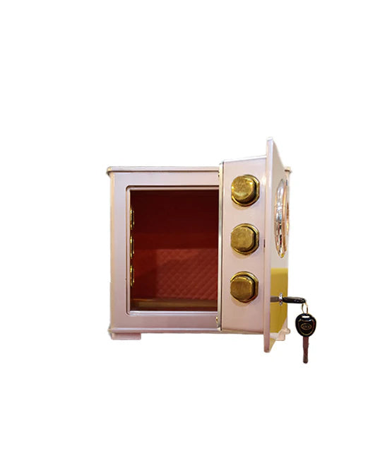 Metal Safety Box White Copper 40 x 41 x 33 CM