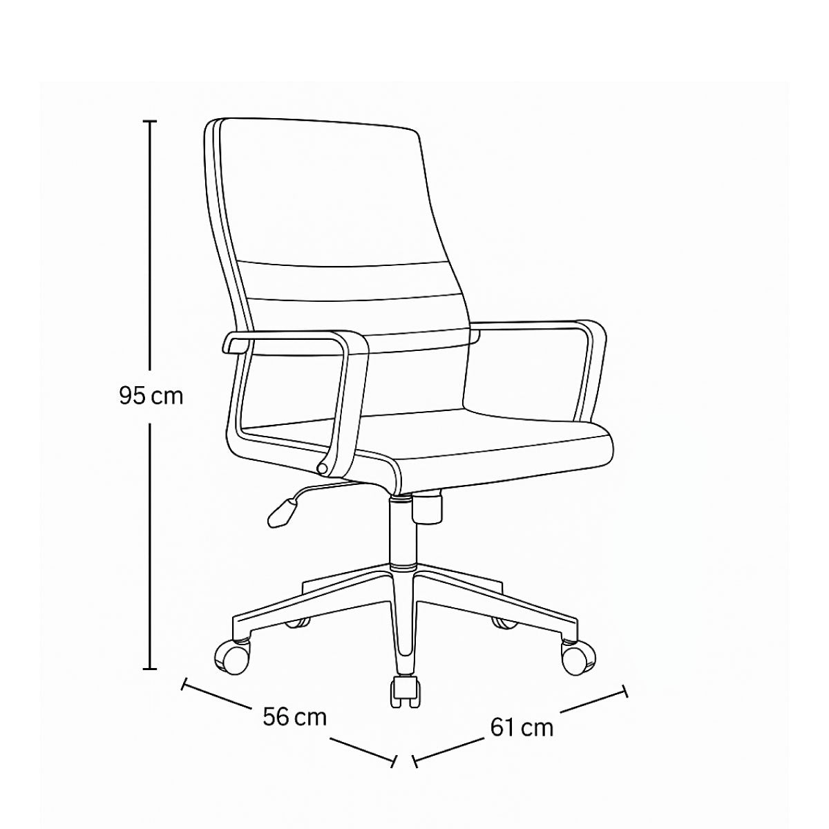 High-Back Office 95*61*56 CM - Black - Baran HB