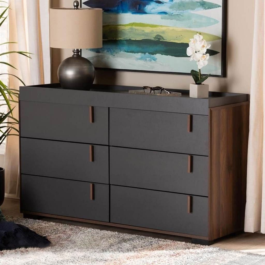 Unit Drawers, 120 × 40 × 80 cm - Black and Wooden - AZ500200