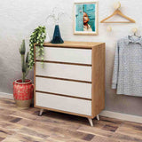 Unit Drawers, 70 × 40 × 86 cm - Wooden and White - AZ50024