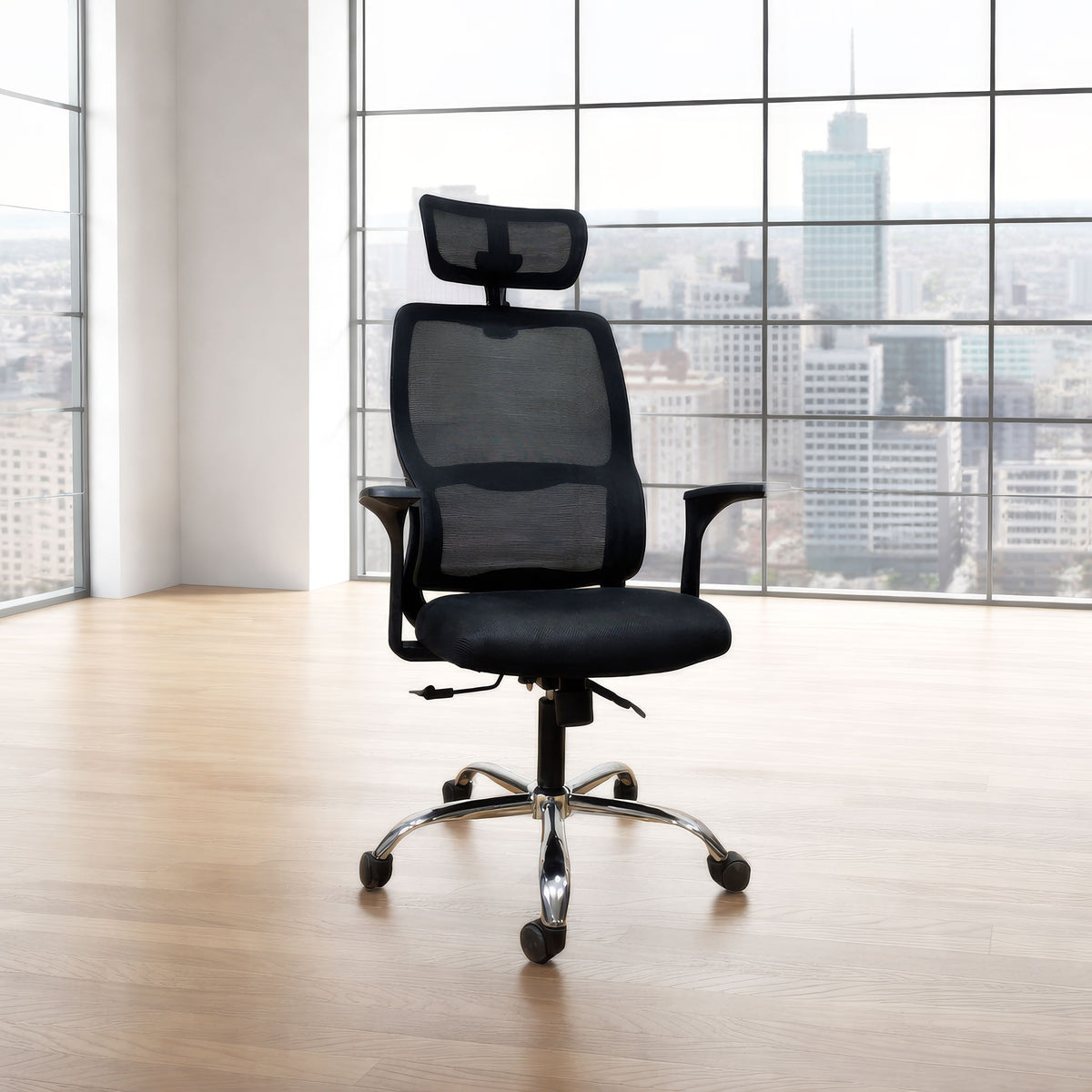 High Back Office Chair 136*53*71 cm - Black - 852A-1