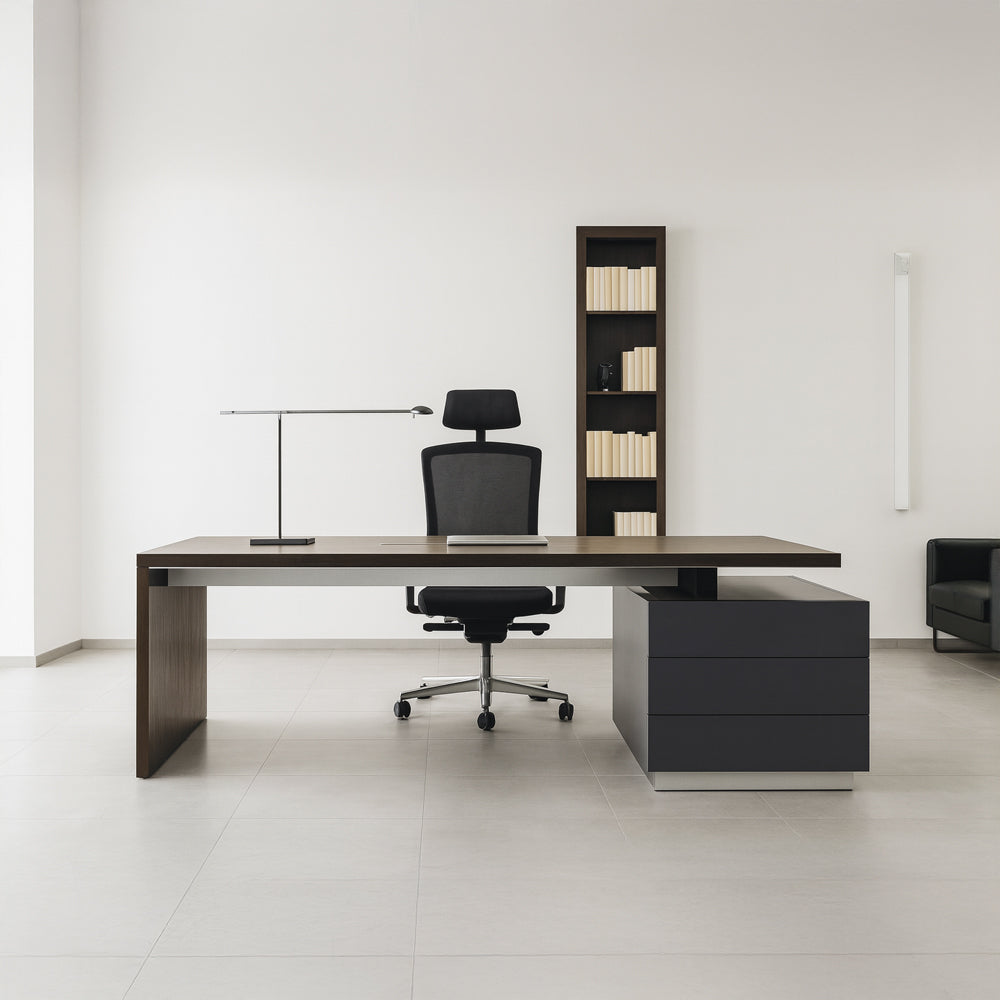 Manager's desk 180*160*80 CM - black- AZ1267