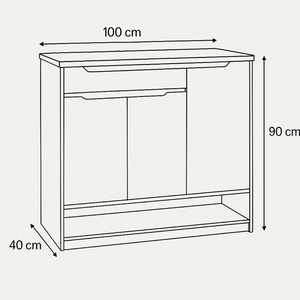 Modern Light Wood and Cream Shoe Cabinet with Multiple Storage Options