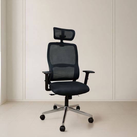 كرسي مكتب ظهر عالي 139×54×66 سم - أسود - 852A-1