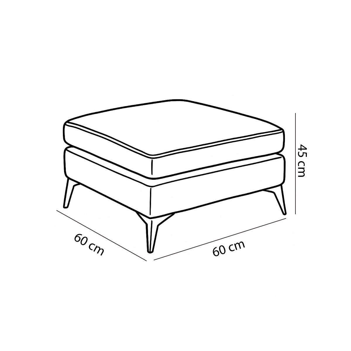 Pouf (Beech Wood, Plywood, Pine) – Color: Beige – izel