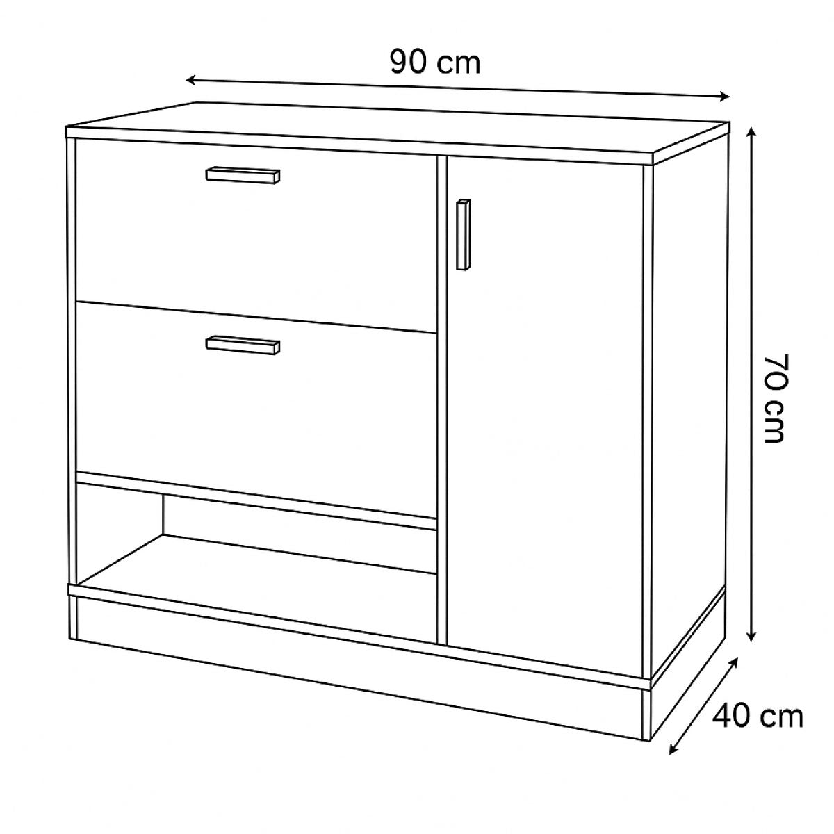 Modern Two-Tone Shoe Cabinet with Drawers and Side Compartment