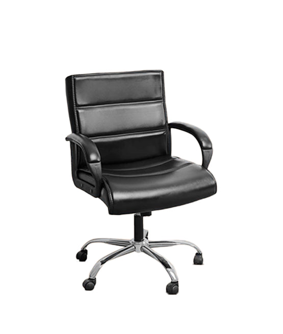 Mid-Back Office Chair 102*60*60 cm - Black - Model GL-308