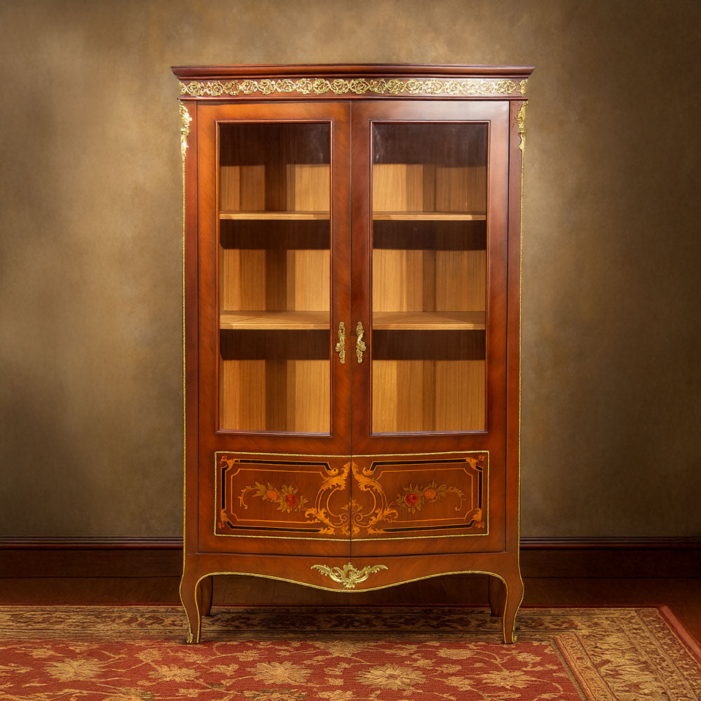 مكتب 160 × 80 × 75 سم + وحدة جانبية + مكتبة + ترابيزة استقبال – بني – AZ50024