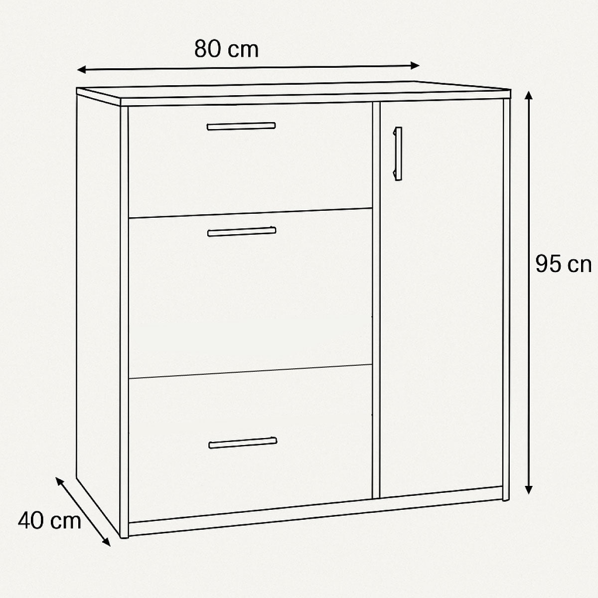 Modern Wood-Look Shoe Cabinet with Side Compartment
