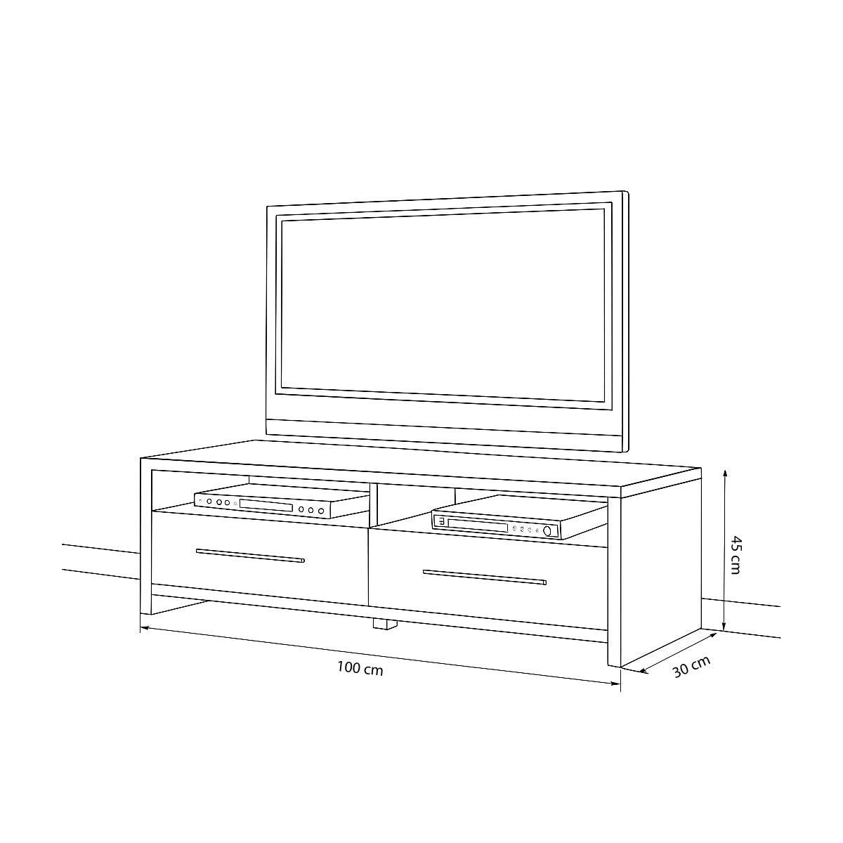 TV Table, 100 × 30 × 45 cm - MOD - AZ30029