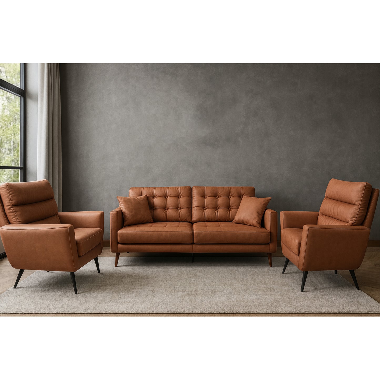 Office Sofa Set – Brown - HC-ANSARI
