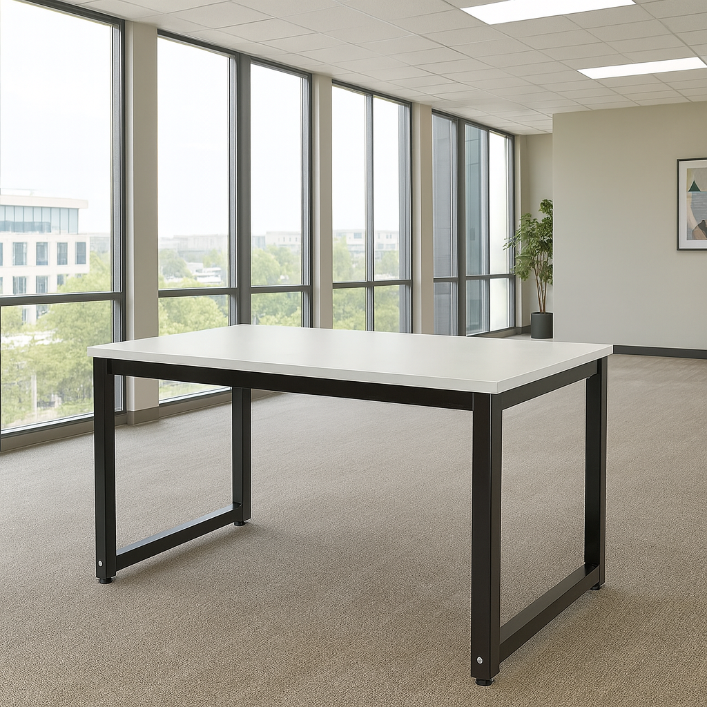 Desk 75 x 220 x 80 cm - White - AZ11174