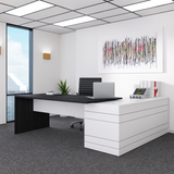Desk 200 x160 x 80 cm - black& white - AZ1107