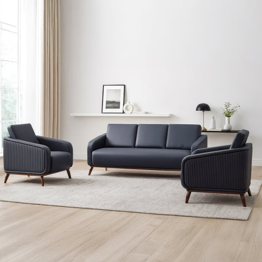 طقم كنب مكتبي – أسود – أندلسي