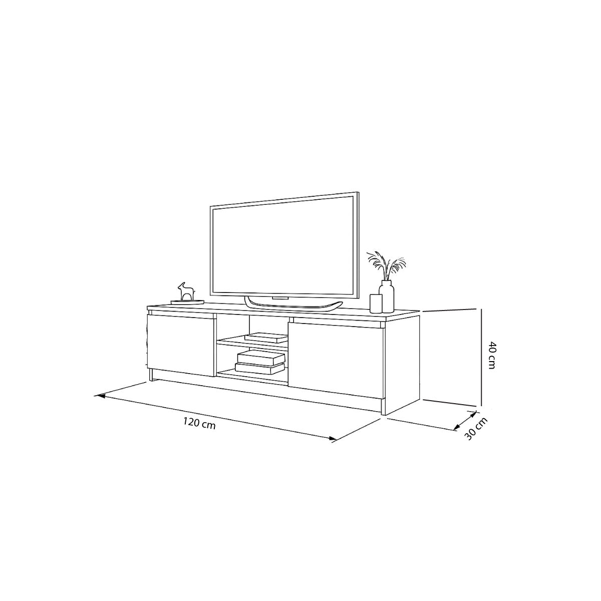 TV Table, 120 × 30 × 40 cm - MOD - AZ30034