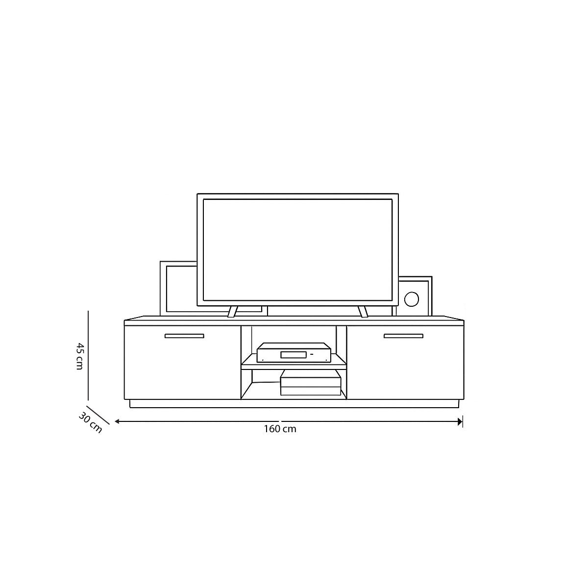 TV Table, 160 × 30 × 45 cm - MOD - AZ30035