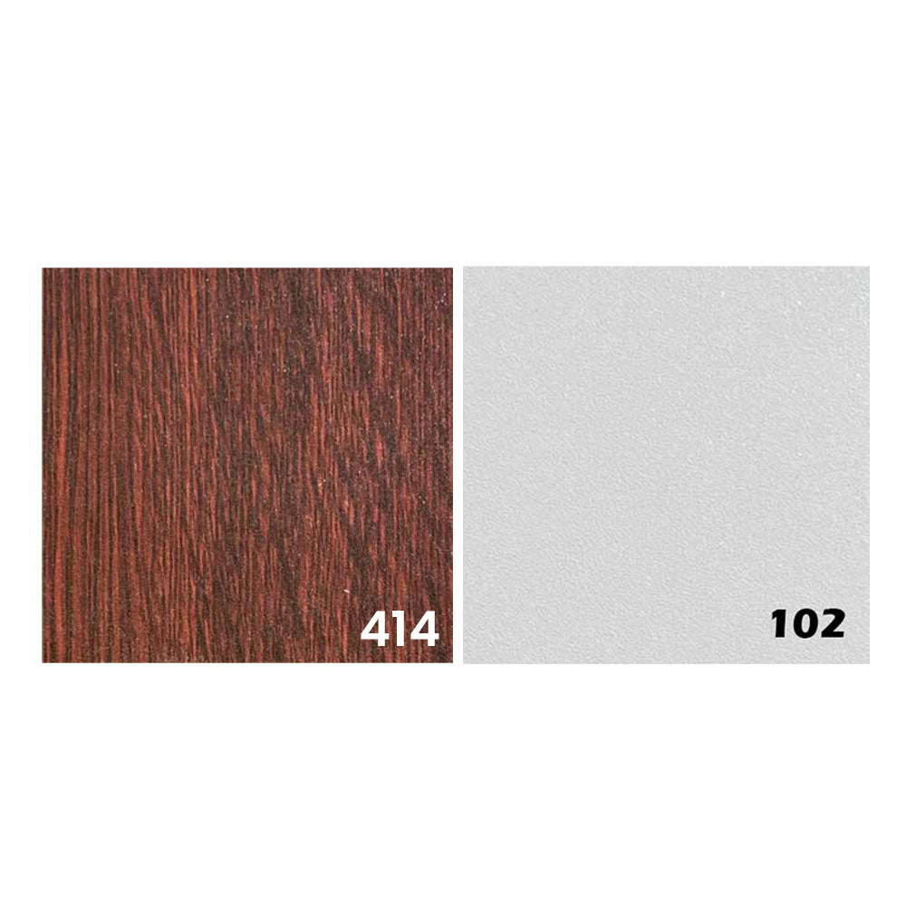 طاولة استقبال 100×60×40 سم - أبيض وخشبي - AZH-00038