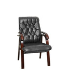 Executive Wooden Visitor Chair 113*70*62 CM - Black - Model GL-207