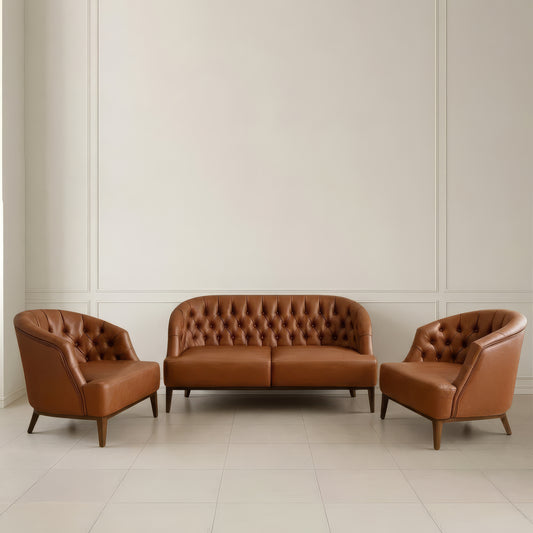 طقم كنب مكتبي – بني - HC-LAMAR