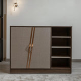 Shoe Cabinet, 120 × 35 × 120 cm - Brown and Wooden - AZ40038